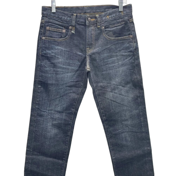 NEW R13 Women's Boy Straight Cropped Jeans Size 24 – Avery Indigo Blue